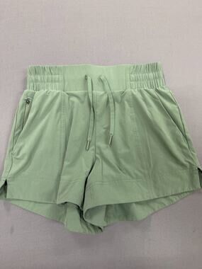 All In Motion Women's XS 3" Running Shorts green Woven Mid Rise Athletic Workout